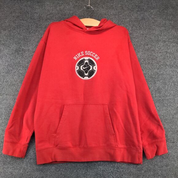 Nike Women's Soccer Hoodie Sweatshirt Red Size XL Long Sleeve Embroidered Logo - Picture 2 of 15